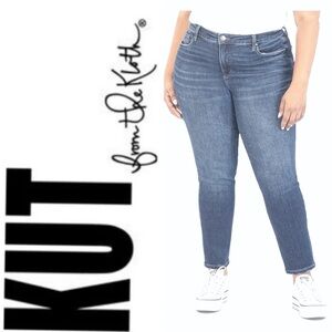 Kut from the Kloth Reese High Rise Straight Leg Ankle Jeans size 18